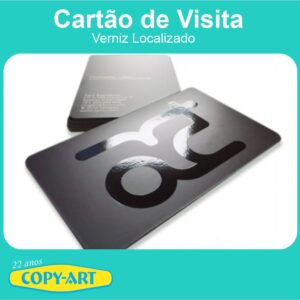 Cartão de Visita com verniz localizado