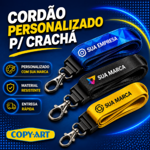 Cordão Personalizado P/ Crachá 20mm