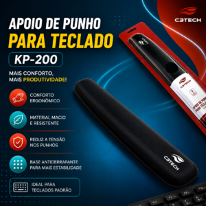 Apoio de Punho Para Teclado KP-200 C3Tech