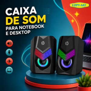 Caixa De Som Speaker Multimídia 2.0 Dhe-6000 Marca Hp 5 V