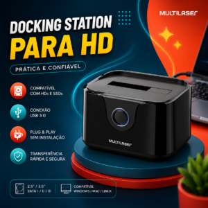 Docking station para hd 2,5/3,5pol sata - 1 baia - usb3.0- GA125