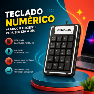 Teclado Numerico USB KN-11BK C3Tech